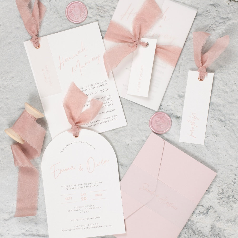 Pink Wedding Invites
