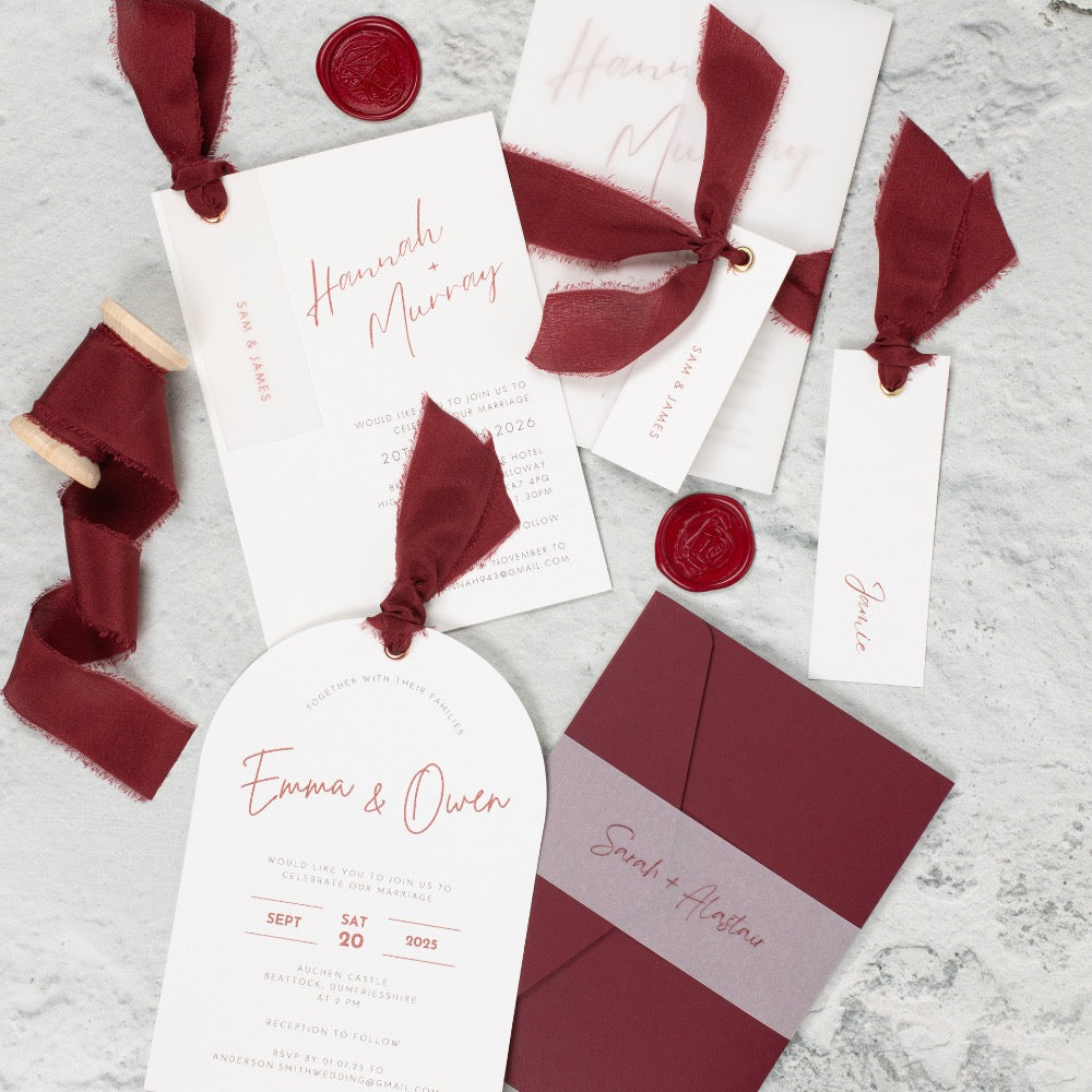 Burgundy Wedding Invites