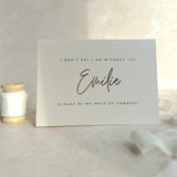 personalised will you be my maid of honour card rose gold foil