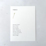 Sage green Sarah table plan card on the day wedding stationery