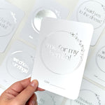 time for my hen do wedding planning countdown milestone card silver stars