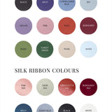 satin and silk ribbon colours handmade by zara