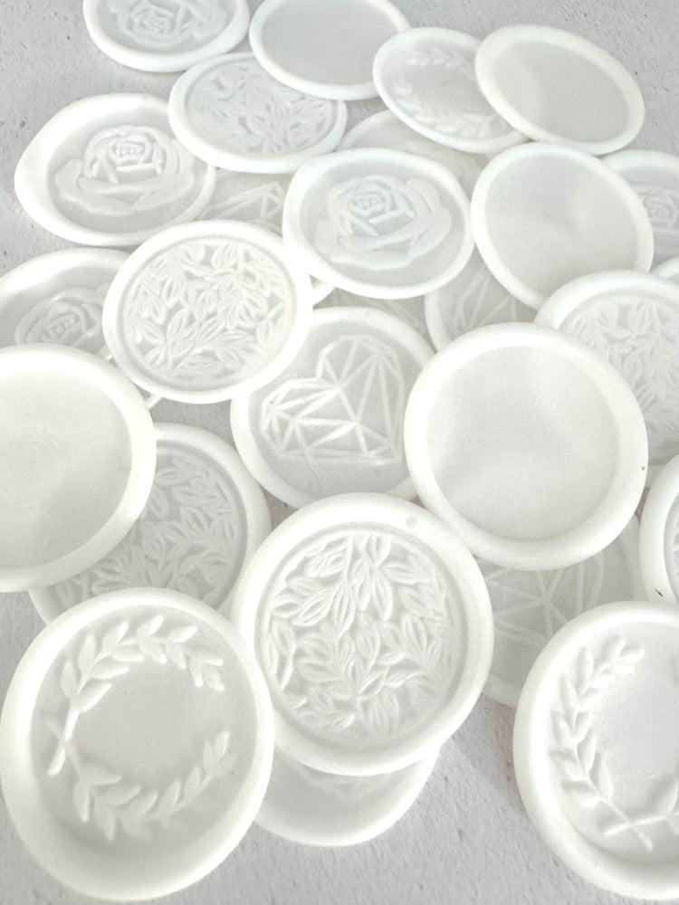 white wax seal peel and stick