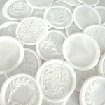 white wax seal peel and stick