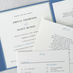 Ailsa pocketfold wedding invites with inserts and rsvp