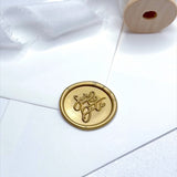 save the date pre made wax seal for engagement and wedding card