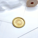 plain blank bright gold peel and stick wax seal