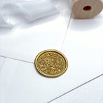 bright gold botanic leaf ready made wax seal