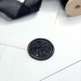 black foliage leaf peel and stick wax seal