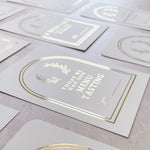 boho gold wreath engagement milestone countdown cards for engagement gift.