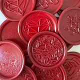 burgundy red self adhesive wax seals