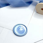 plain dusky blue wax seal ready made