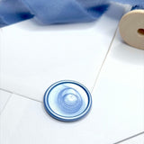 plain dusky blue wax seal ready made