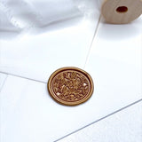 gold botanic self adhesive wax seal