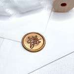 ready made gold save the date wax seal for cards
