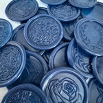 navy blue wax seal for wedding invitations and envelopes