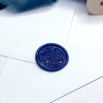navy blue leaf foliage ready made wax seal