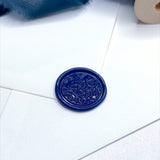 navy blue leaf foliage ready made wax seal