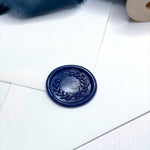navy blue olive wreath pre made wax seal