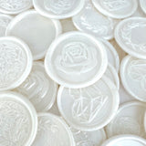 pearl cream ivory wax seal self adhesive sticker
