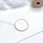 plain blank pearl ivory wax seal with peel and stick backing