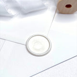 plain blank pearl ivory wax seal with peel and stick backing