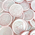 pink ready made peel and stick wax seal for invites and envelopes