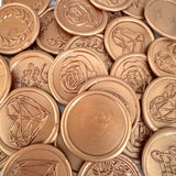 rose gold pre made self adhesive wax seal