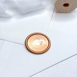 plain rose gold peel and stick wax seal