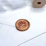 rose gold rose wax seal ready made
