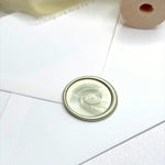 sage green blank circle self adhesive wax seal sticker