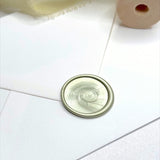 sage green blank circle self adhesive wax seal sticker
