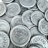 silver handmade wax seal sticker