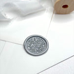 leaf foliage silver wax seal for enevlopes