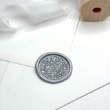 leaf foliage silver wax seal for enevlopes