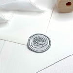 silver rose wax seal self adhesive