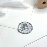 silver rose wax seal self adhesive