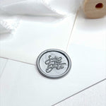 save the date silver wax seal seal for wedding