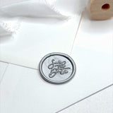 save the date silver wax seal seal for wedding