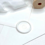 white blank peel and stick wax seal sticker