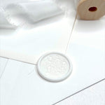 leaf foliage white ready made wax seal