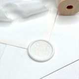 leaf foliage white ready made wax seal