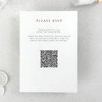 Customised wedding invite details card with Qr code for RSVP