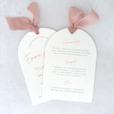 EMMA Arch Wedding Invite & Silk Ribbon in Blush Pink