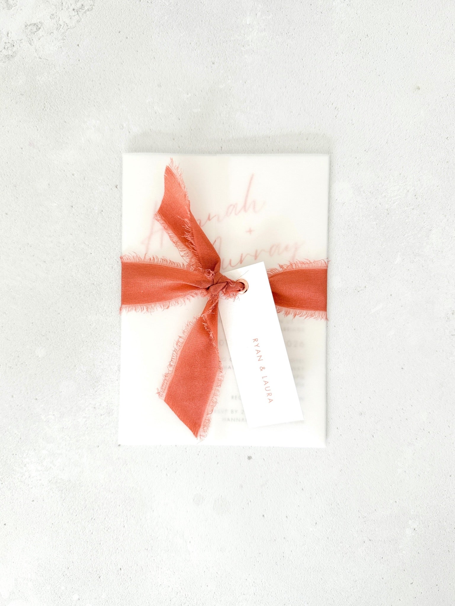 Hannah-vellum-wrap-silk-ribbon-orange-handmade-by-zara