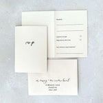 Lilt cream rsvp card and mini envelope