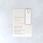 Sarah handmade see through vellum wedding invite in blush pink