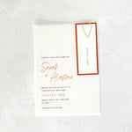 Sarah vellum paper clip invite handmade by zara