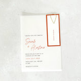 Sarah vellum paper clip invite handmade by zara