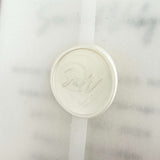 personalised wax seal design wedding invite handmade by zara